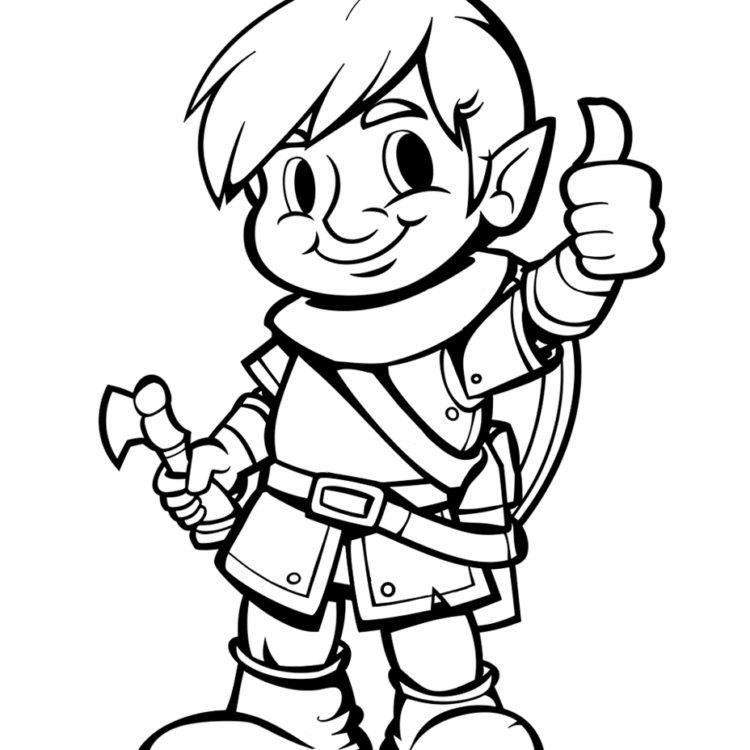 Coloring picture Cool Robin Hood