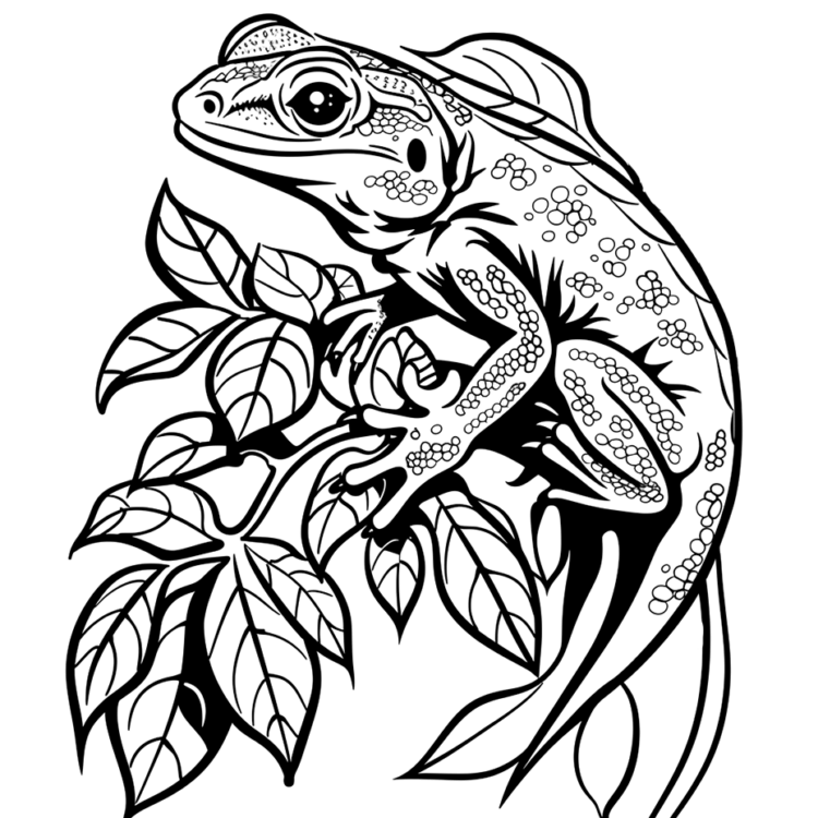 Dibujo para colorear Lagarto único