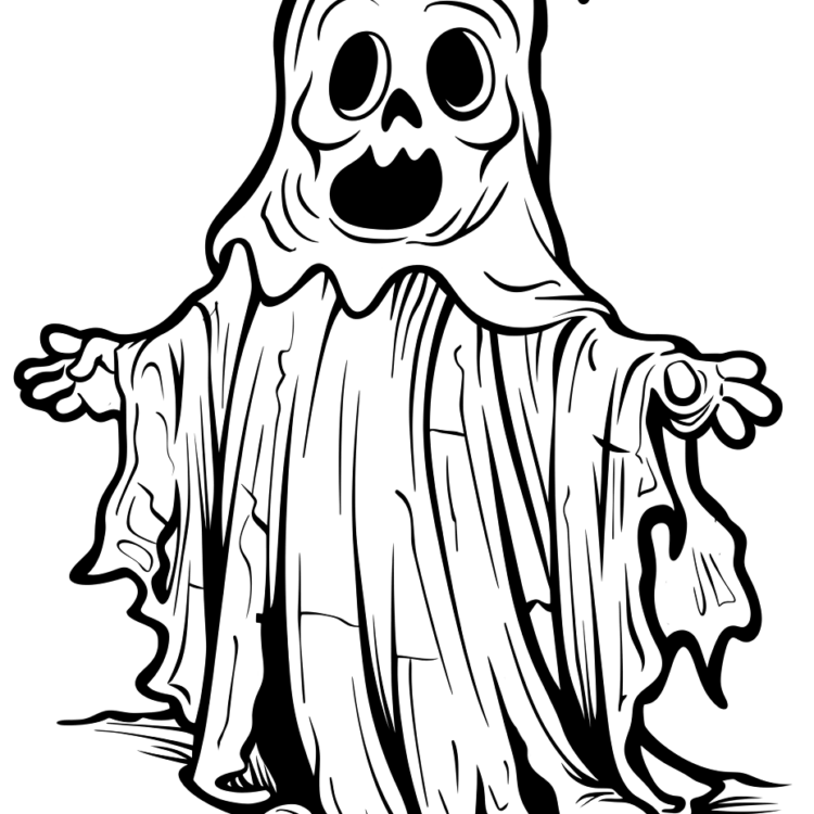 Coloring picture Friendly ghost
