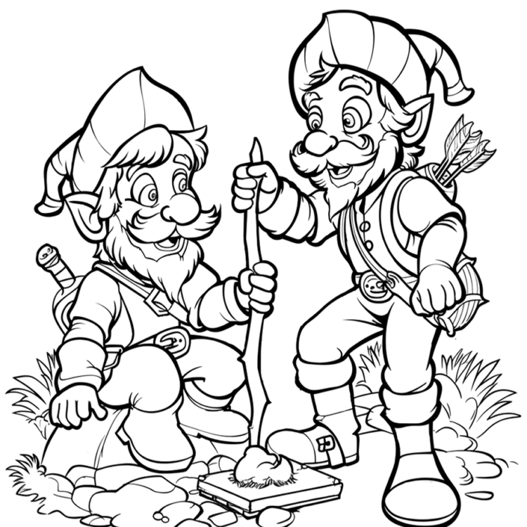 Coloring picture Friendly Robin Hood
