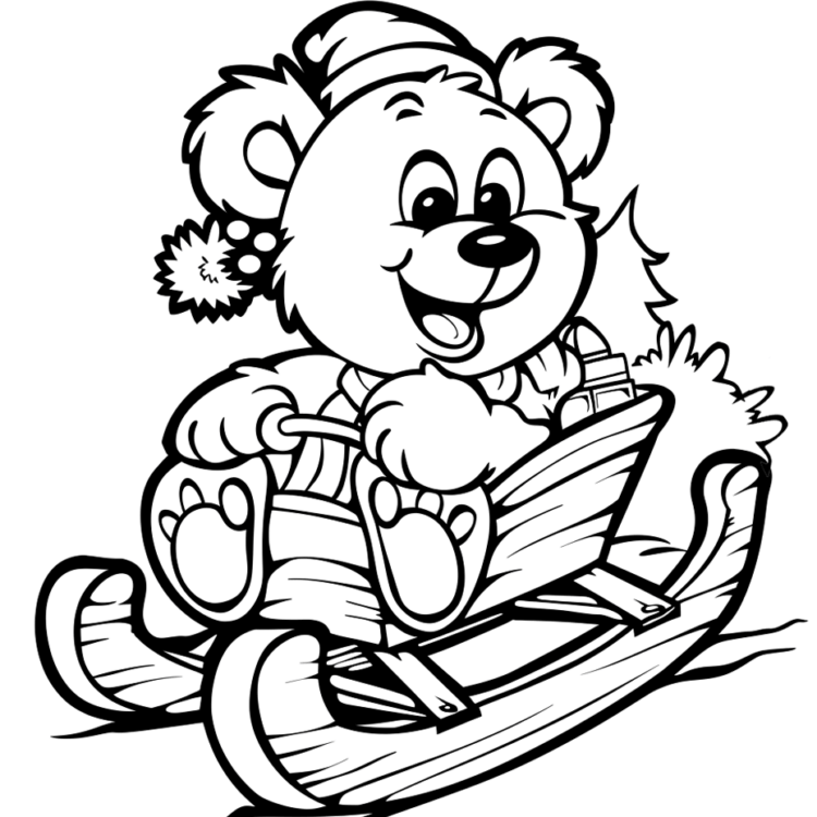 Dibujo para colorear Oso polar feliz