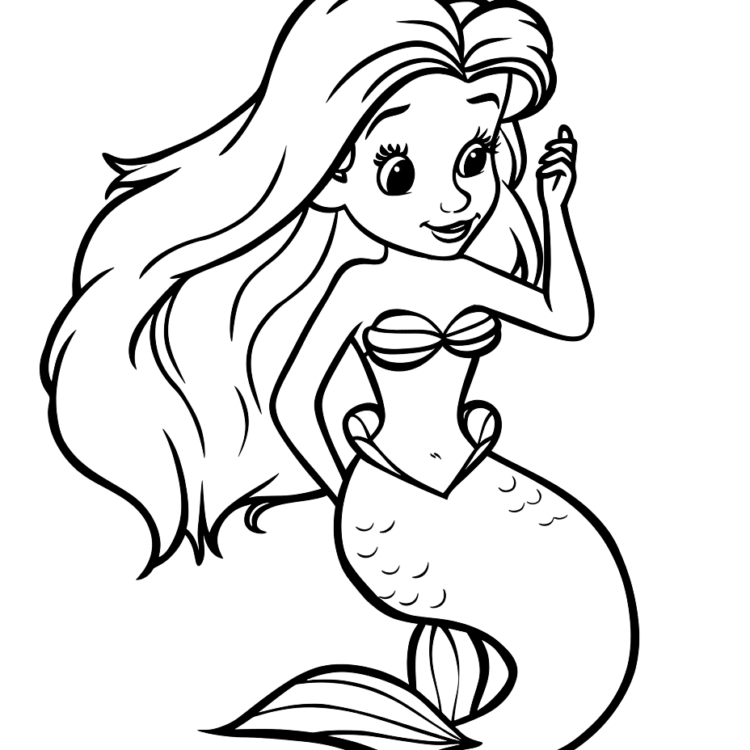 Dibujo para colorear Ariel chispeante