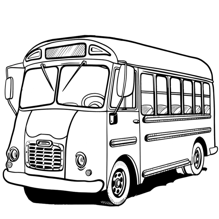 Dibujo para colorear Autobús acogedor