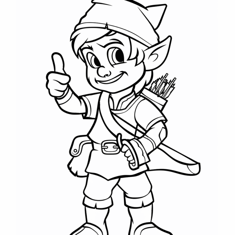 Coloring picture Justice Robin Hood