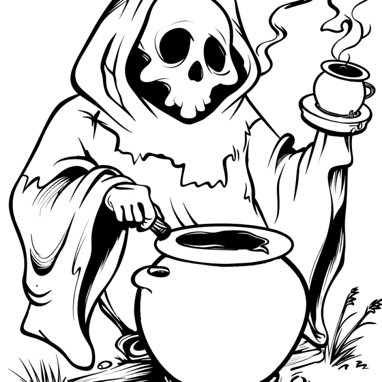Dibujo para colorear Fantasma espeluznante