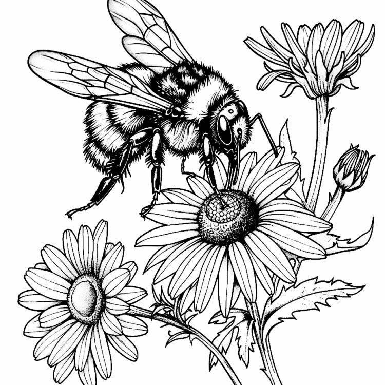 Página para colorear de insectos hambrientos
