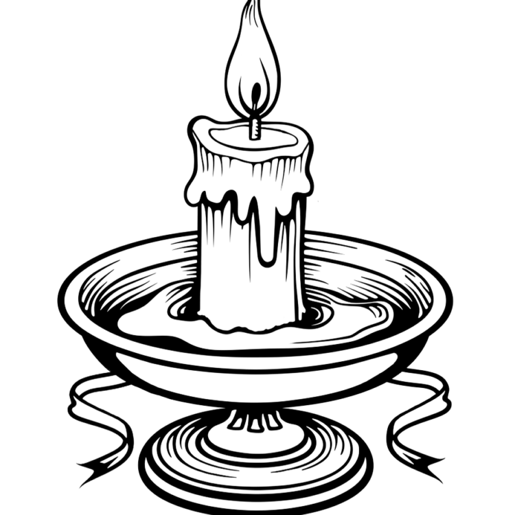 Coloring picture Lovely candle