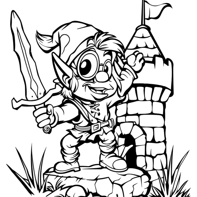 Ausmalbild Lustiger Robin Hood