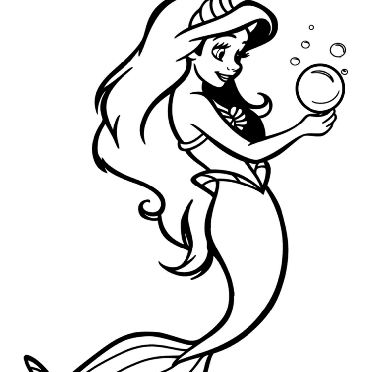 Coloring picture Pearl Arielle