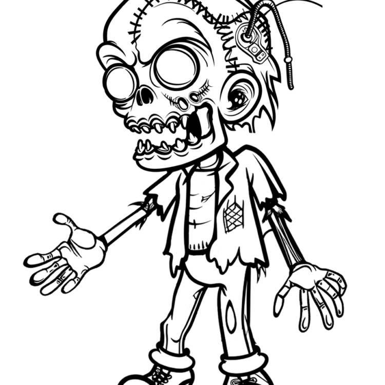 Coloring picture Calm Zombie