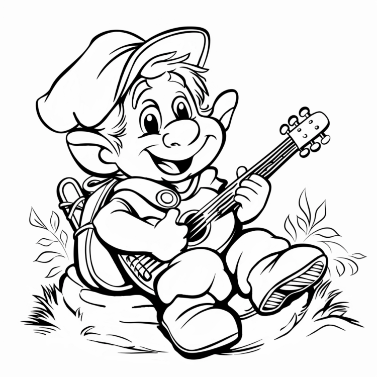 Coloring picture Gentle Robin Hood