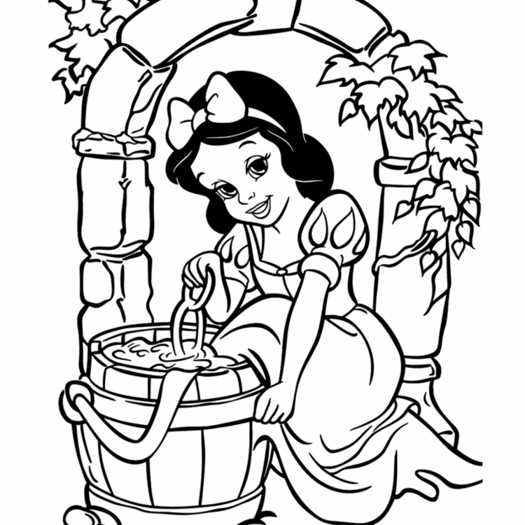 Dibujo para colorear de Blancanieves
