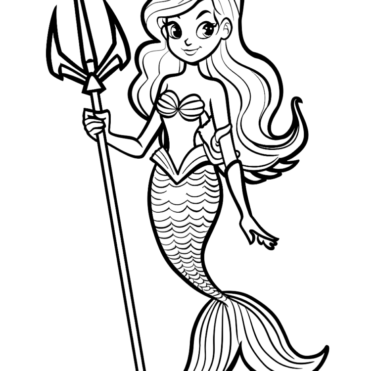 Coloring picture Beautiful Ariel