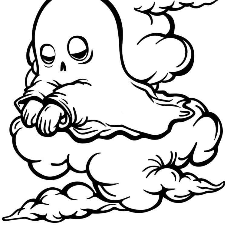 Dibujo para colorear fantasma caprichoso