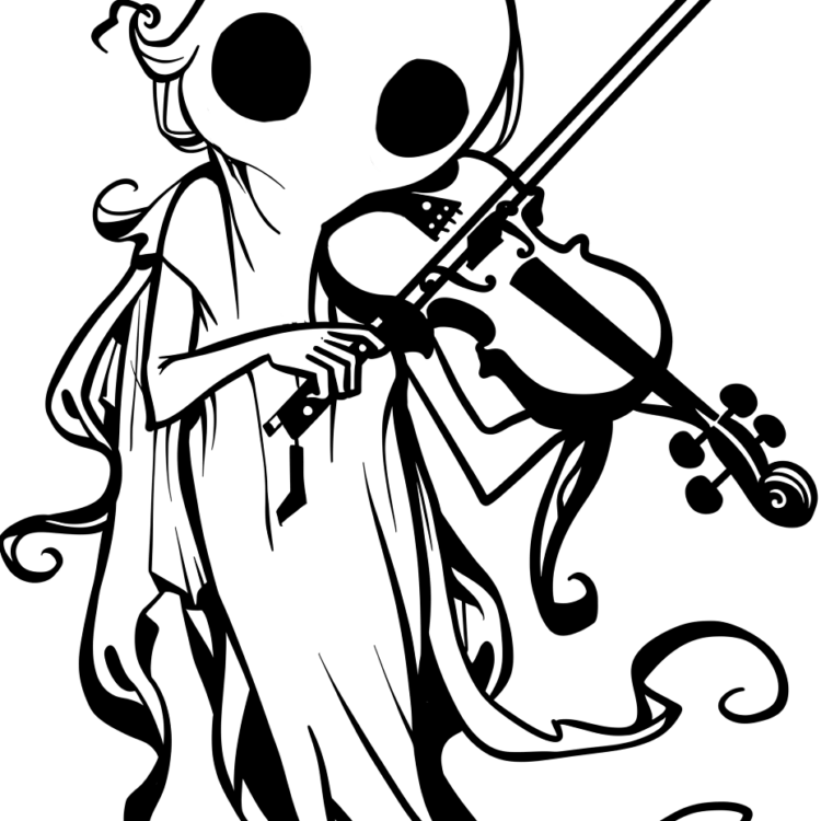 Dibujo para colorear fantasma juguetón