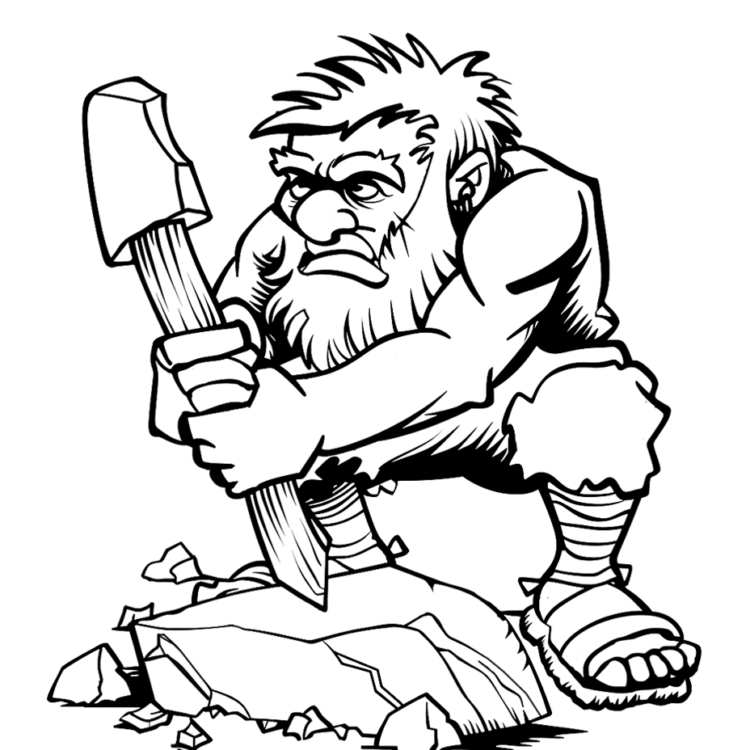 Coloring picture tool stone age