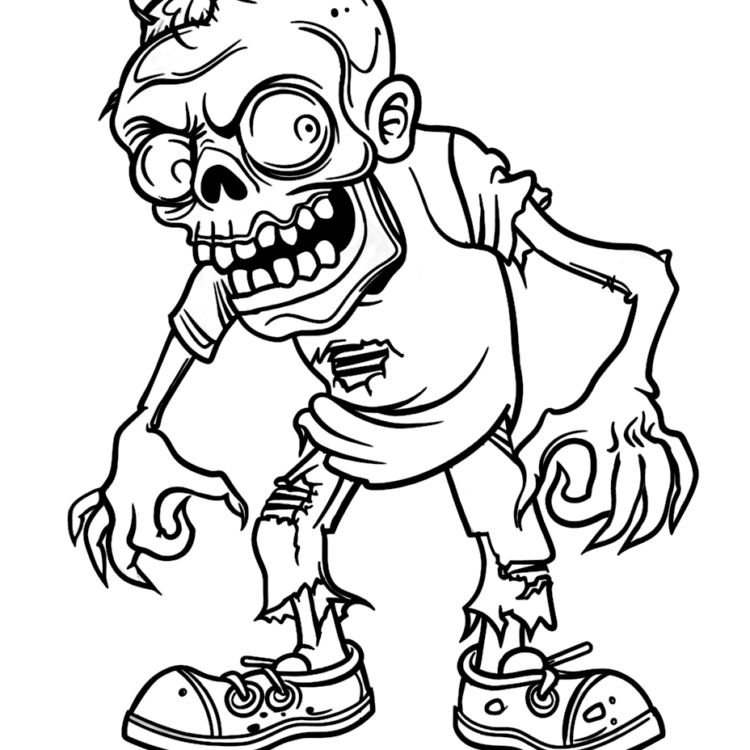 Dibujo para colorear zombi