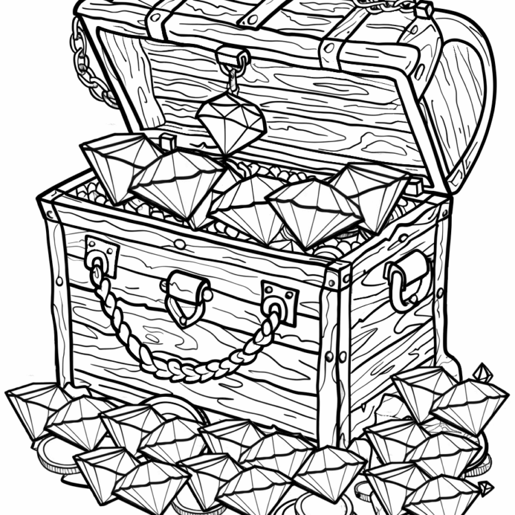 Dibujo para colorear diamante fantasía