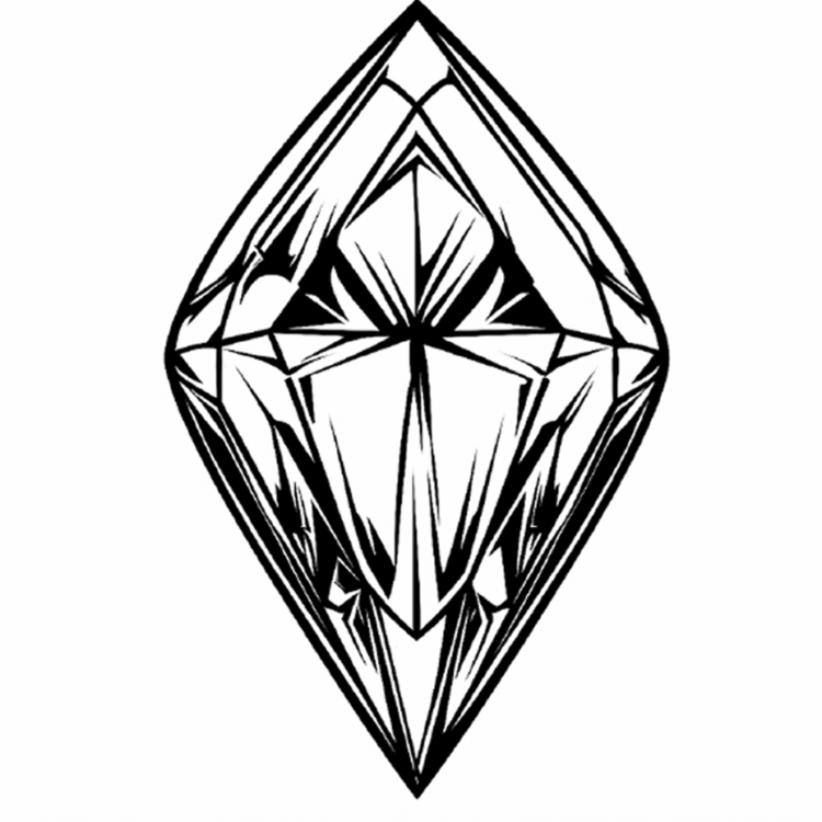 Dibujo para colorear diamante brillante