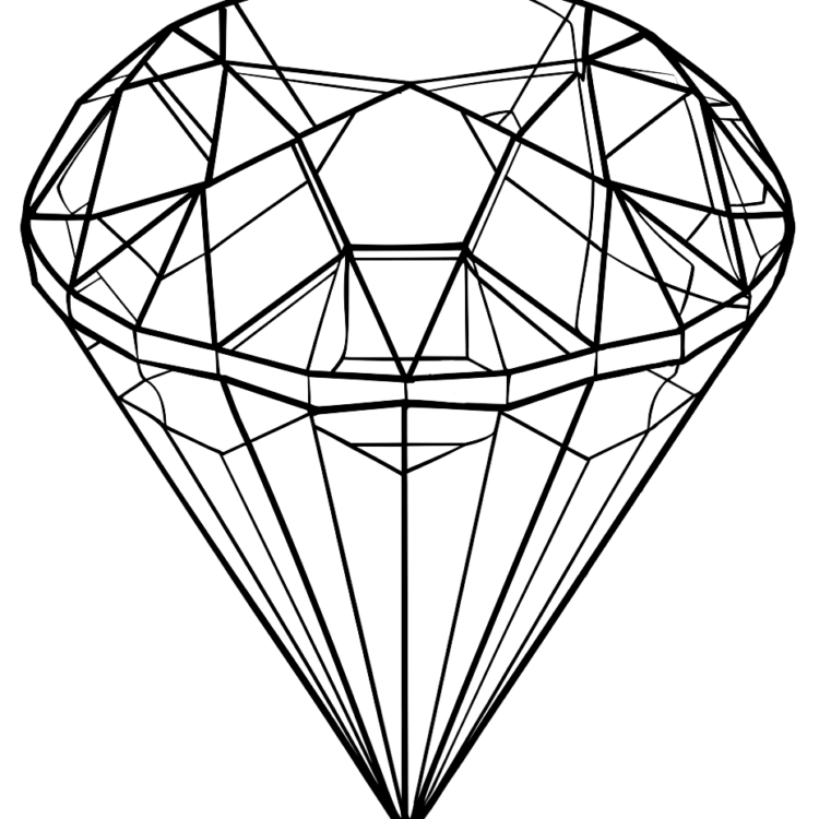 Ausmalbild kleiner Diamant