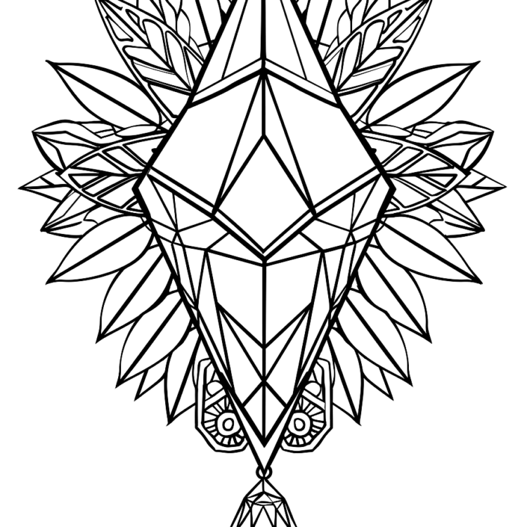 Ausmalbild leuchtender Diamant
