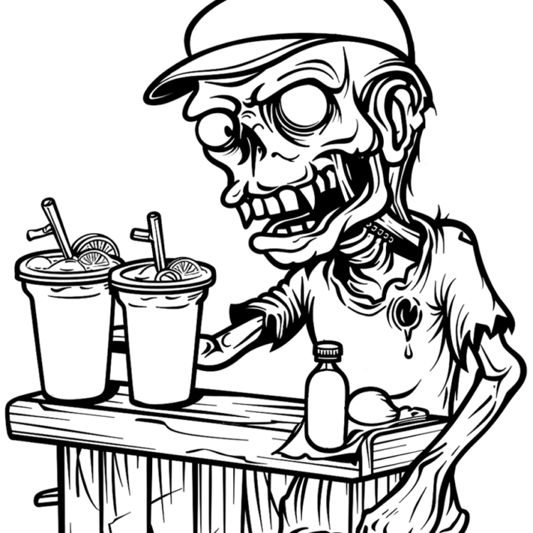 Malvorlage Zombie