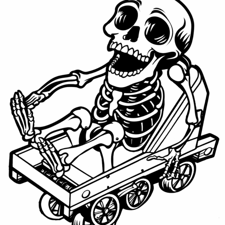 Skeletons coloring pages