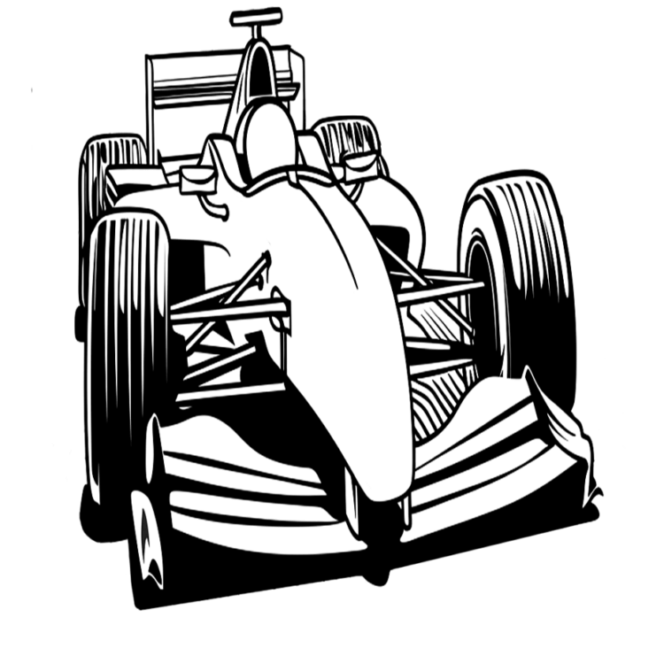 Dibujo para colorear Coche de carreras impresionante