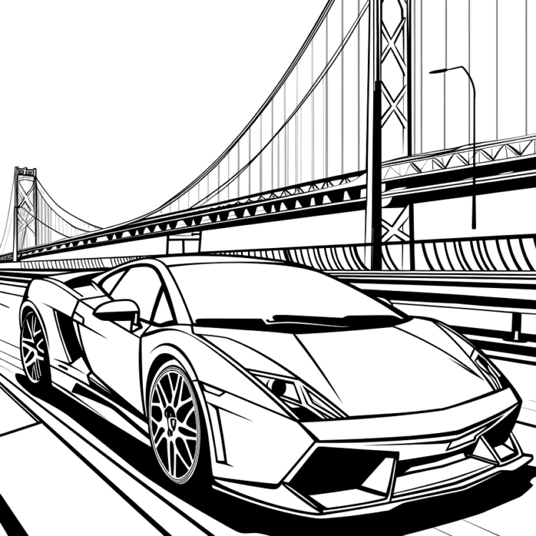 Dibujo para colorear Coches de carreras de fantasía