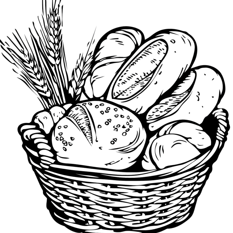 Coloring picture bread