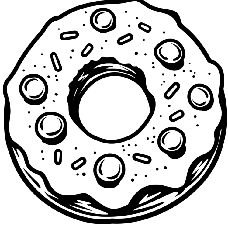Ausmalbild Donut