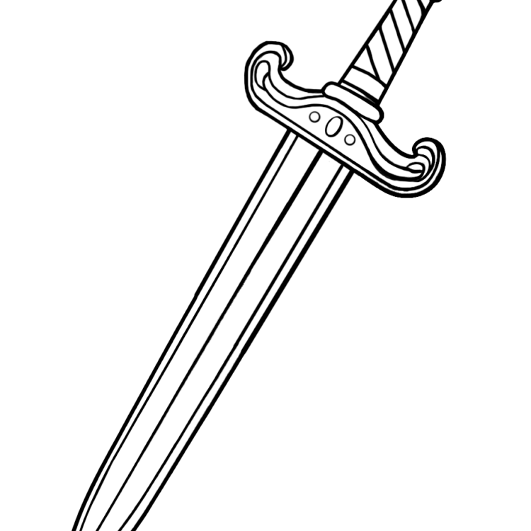 Dibujo para colorear de Espada de hierro