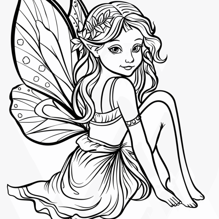 Fairy coloring page