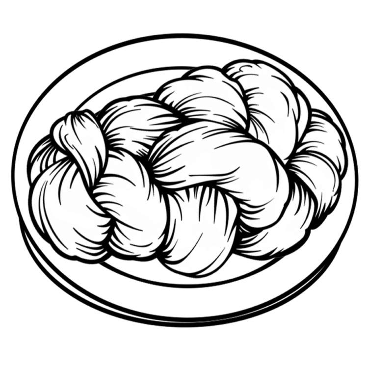 Coloring picture golden bread