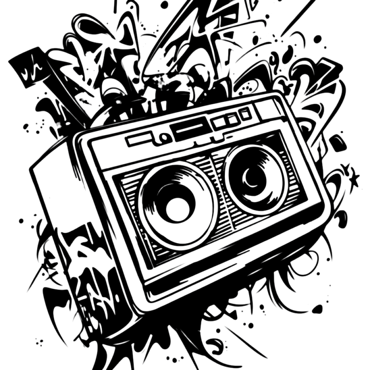 Dibujo para colorear arte graffiti