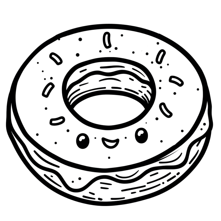 Coloring picture big donut