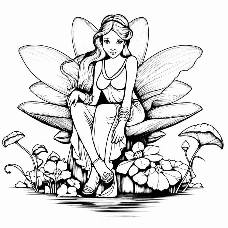 Coloring picture good fairy