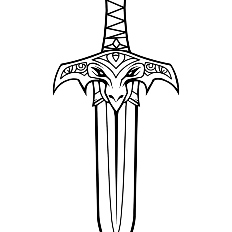 Coloring picture Mighty Sword