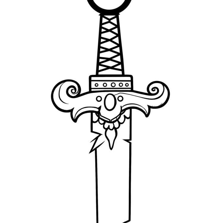 Magic sword coloring page