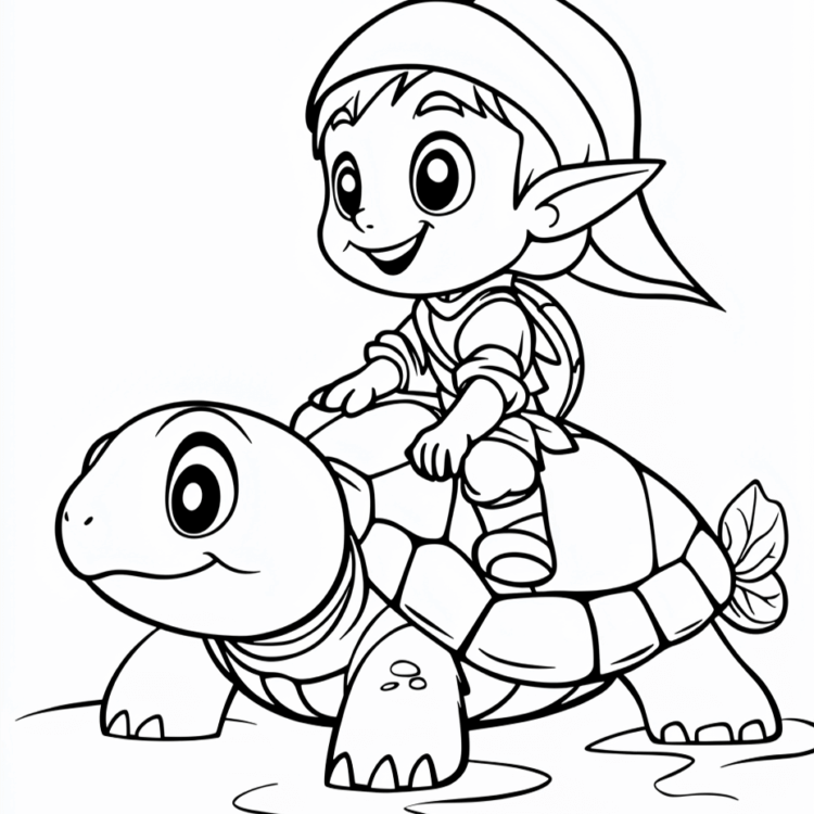 Ausmalbild Niedlicher Elf