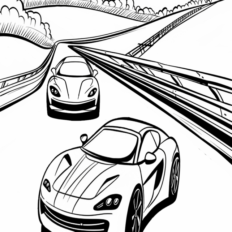 Dibujos para colorear de coches de carreras