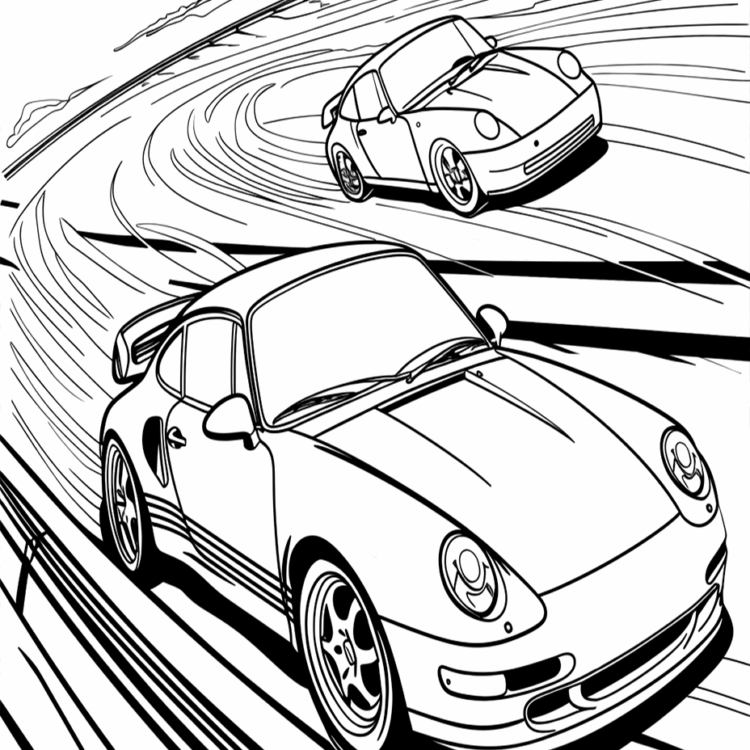 Colorear coches de carreras