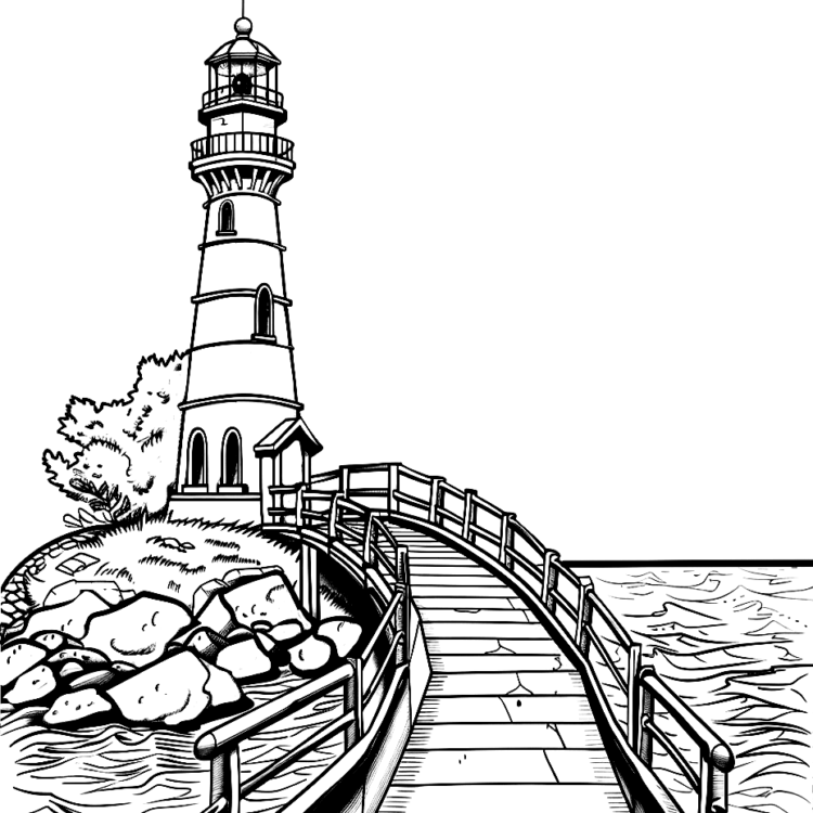 Dibujo para colorear Faro robusto