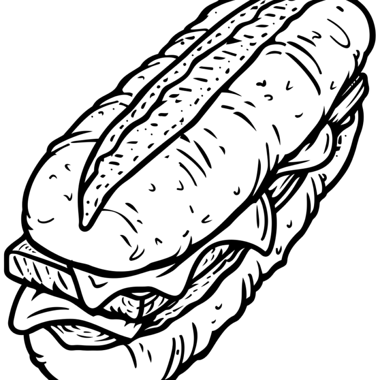 Dibujo para colorear de bocadillo