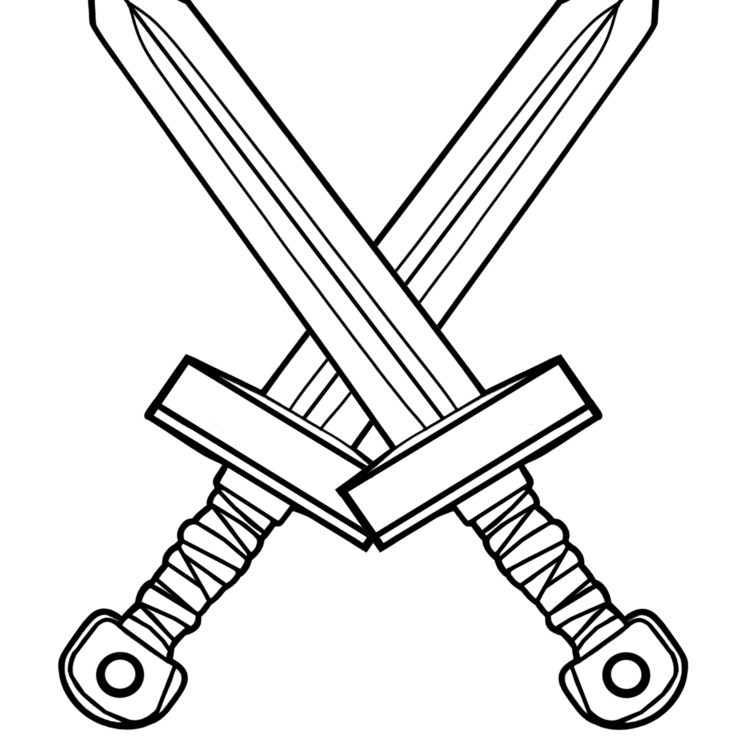 Sharp sword coloring page