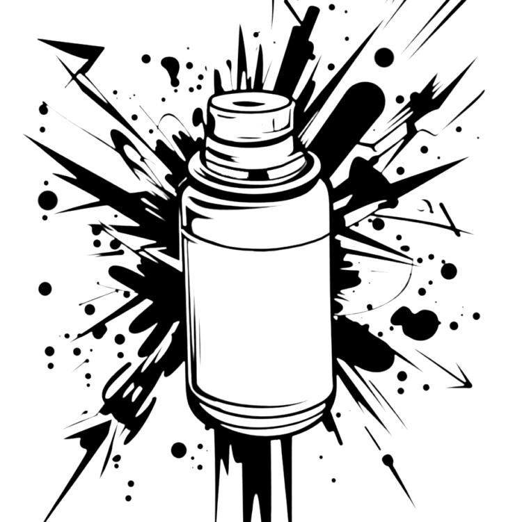 Spray graffiti coloring picture