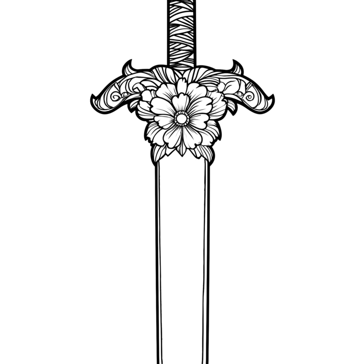 Dibujo para colorear Espada valiente
