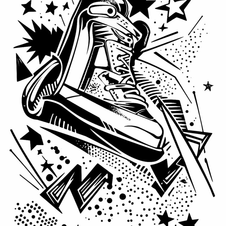 Coloring picture urban graffiti