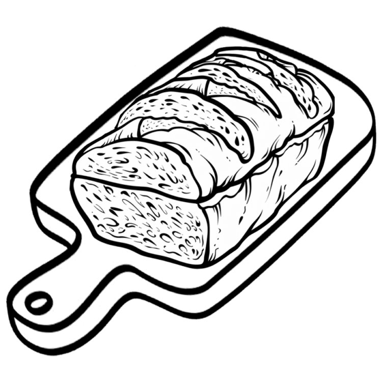 Página para colorear de Pan caliente