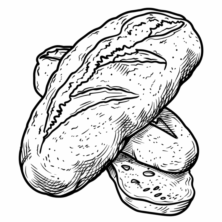 Soft bread coloring page